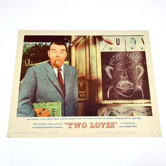 Two Loves 1961‎ Lobby Card Movie Poster  Shirley MacLaine Jack Hawkins Drama VTG - Picture 1 of 7